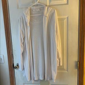 Sigrid Olsen White Hooded Jacket